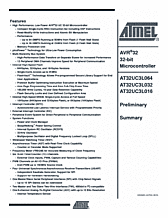 DataSheet AT32UC3L064 pdf